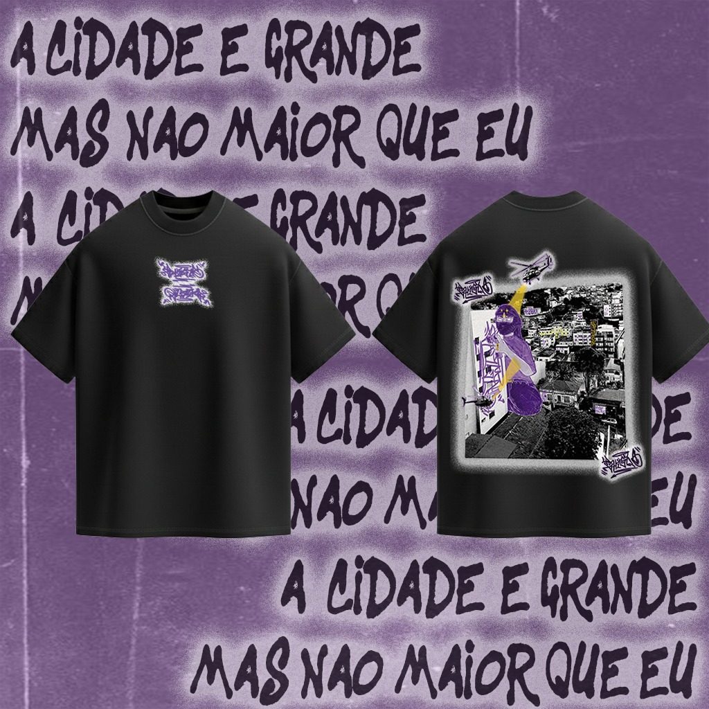 Camisa Cidade Grande, Eu Maior inteira, frente e costas
